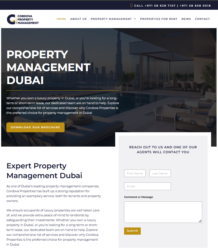Cordova Property SEO Preview
