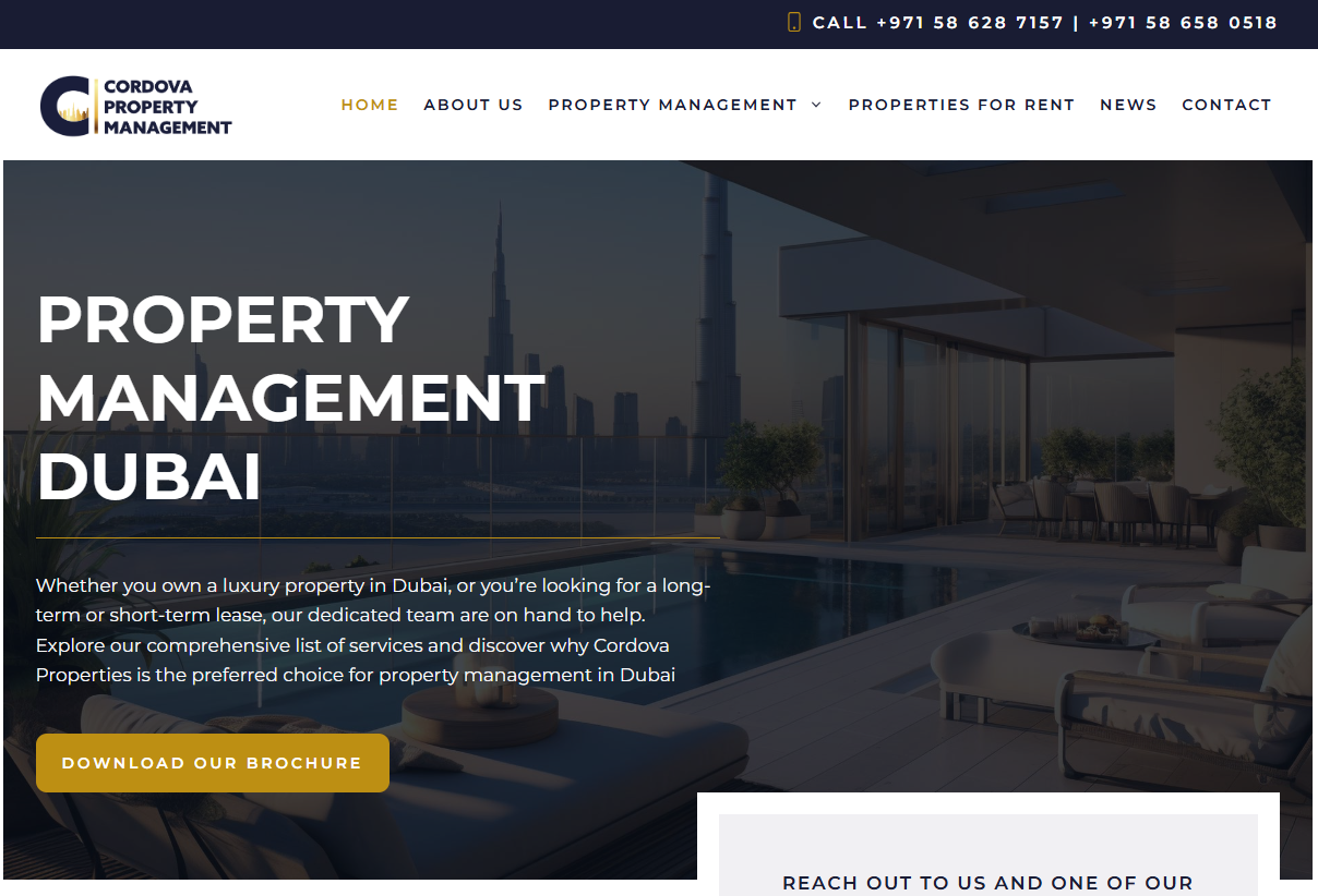 Cordova Property Management Website